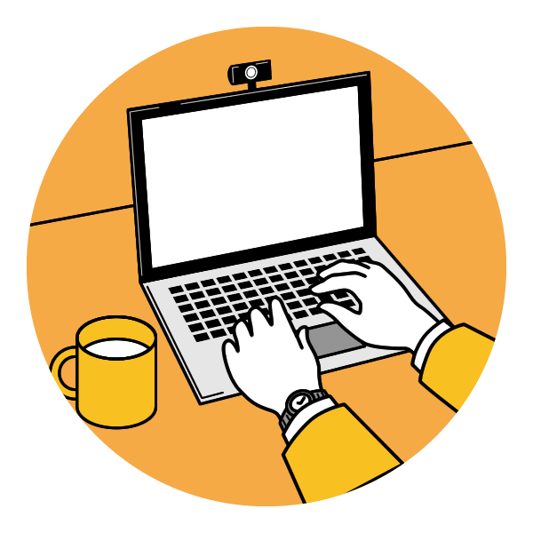 PC入力のイメージイラスト